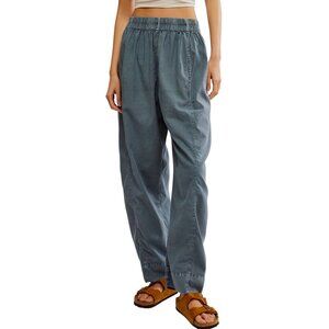 Free People Preppy Poplin Pull On Pants